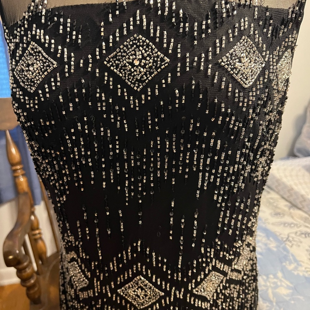 Pissarro Nights Black and Silver full length gown